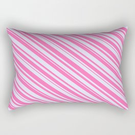 [ Thumbnail: Lavender and Hot Pink Colored Lines Pattern Rectangular Pillow ]