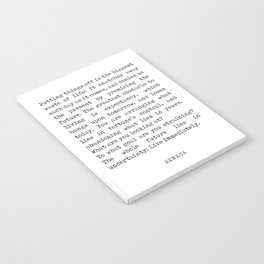 The greatest obstacle - Seneca Poem - Literature - Typewriter Print Notebook