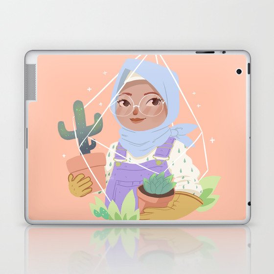 Girl and her Cactus Laptop & iPad Skin
