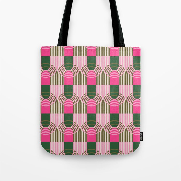 Vibrant Mid-Century Modern Arches Tote Bag