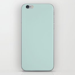 Light Aqua Blue Gray Solid Color Pantone Opal Blue 12-5406 TCX Shades of Blue-green Hues iPhone Skin