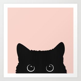 Black cat 1 Art Print