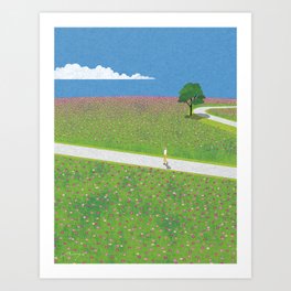 Autumn Flower Meadow (2018) Art Print