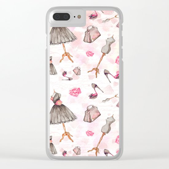 Black dress fashion #3 Clear iPhone Case