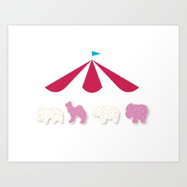 Cookie Circus Art Print | Children, Pop Art, Illustration, Animal 