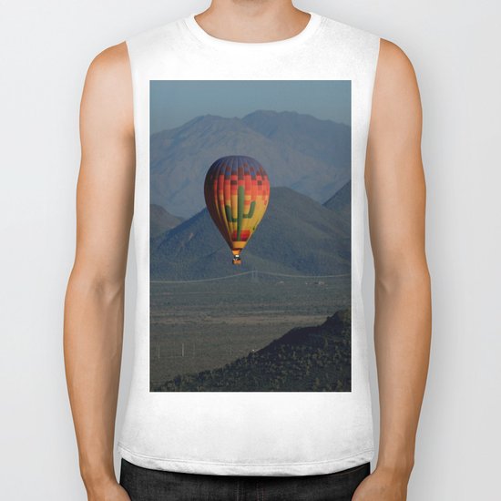Hot Air Balloon over Arizona Morning Biker Tank