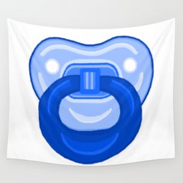 Blue Infant Baby Boy Pacifier  Wall Tapestry