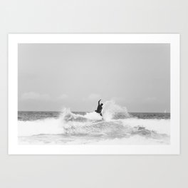 Surfing the Wave 3 part two - beach ocean travel photography Art Print