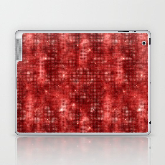 Glam Red Diamond Shimmer Glitter Laptop & iPad Skin
