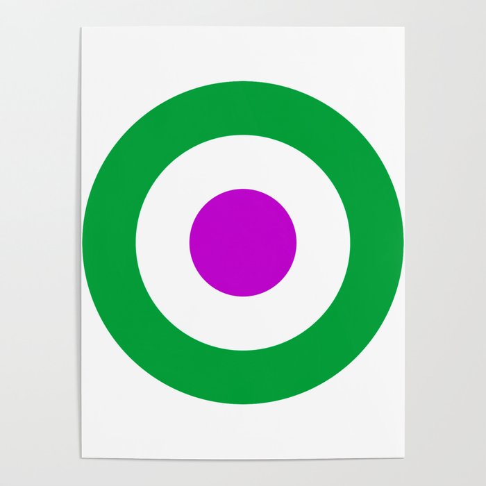 Green and Purple Mod - Retro Target Poster