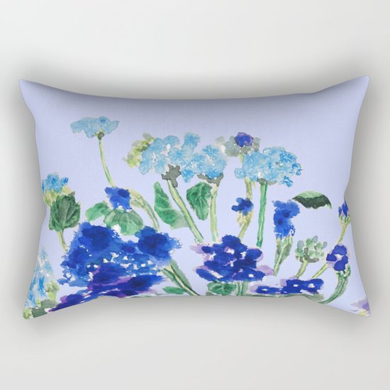 blue flower Rectangular Pillow