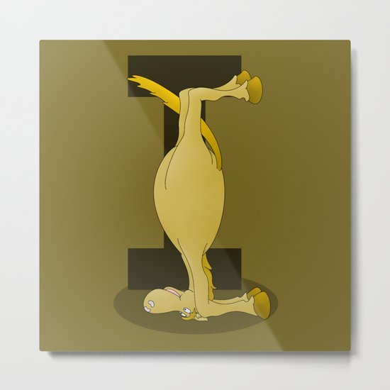 Pony Monogram Letter I Metal Print