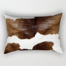 Brown Cowhide Rectangular Pillow