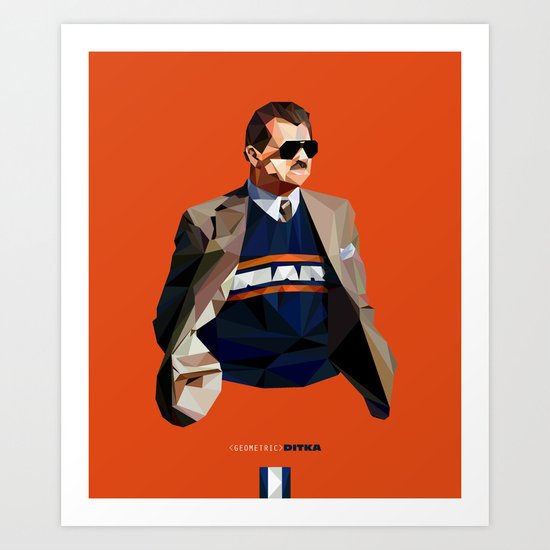 Geometric Ditka Art Print