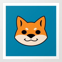 Red Shiba Art Print