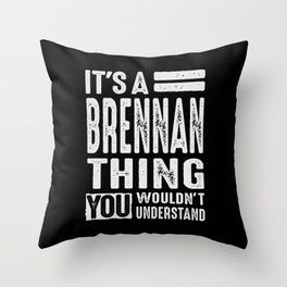 Brennan Personalized Name Birthday Gift Throw Pillow