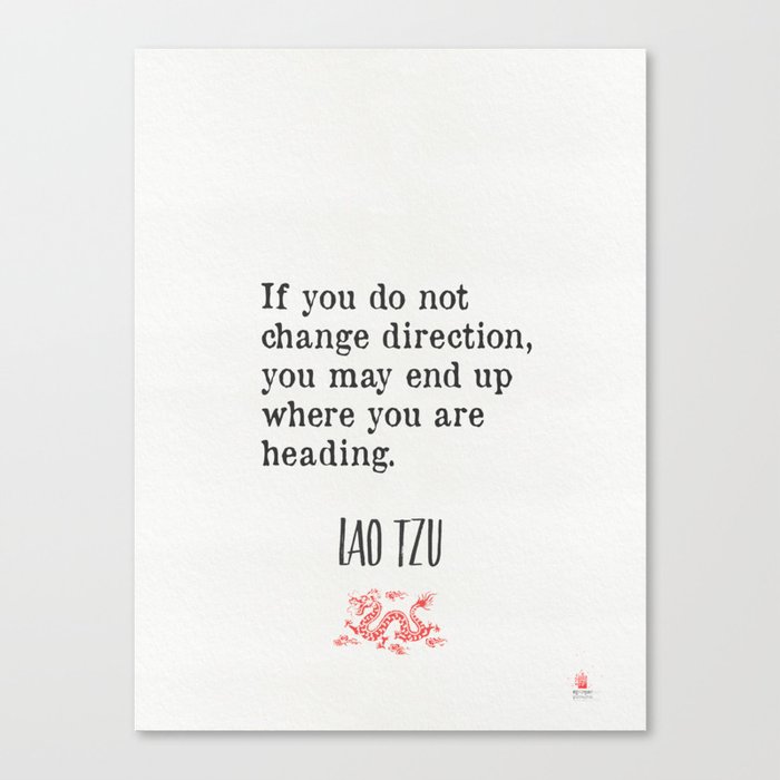 Chinese philosopher Lao Tzu quotes Canvas Print