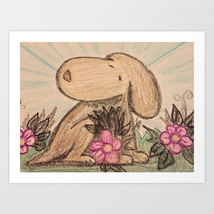 Love dog Art Print