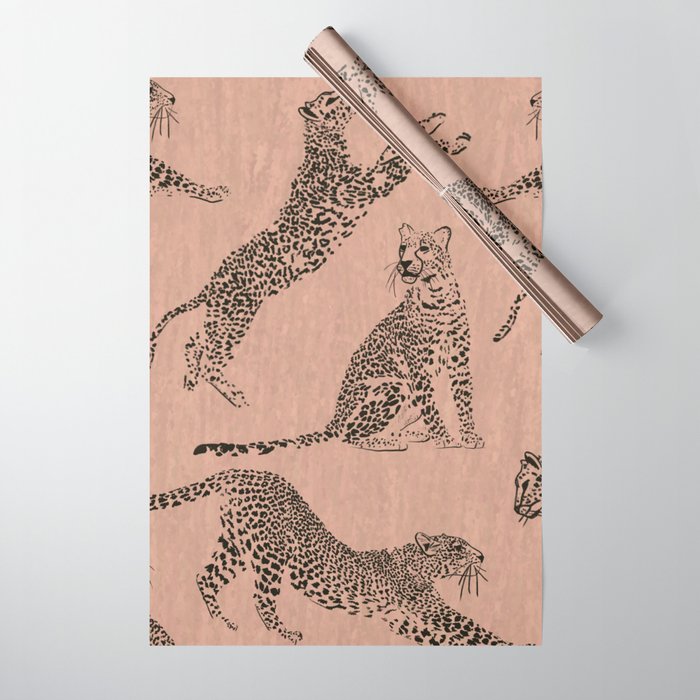 peach leopard pattern Wrapping Paper