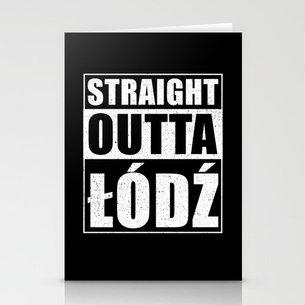 Straight Outta Lodz Stationery Cards