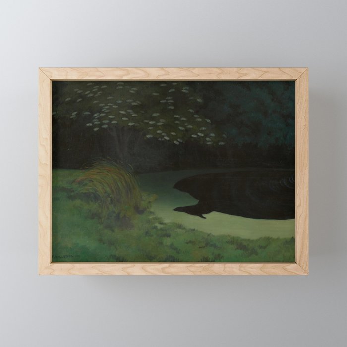 La Mare - The Pond by Félix Vallotton - Colorful Les Nabis Art Framed Mini Art Print