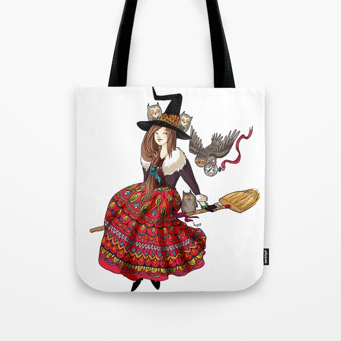 Mabel and her owls Tote Bag