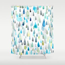 Raindrops Shower Curtain