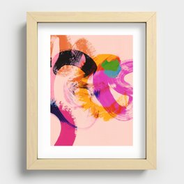 brush strokes abstract 2 Recessed Framed Print