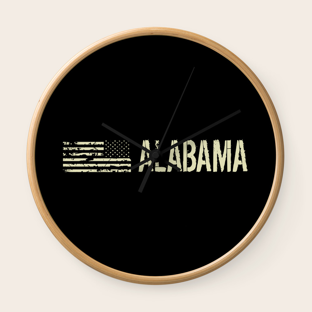 Black Flag Alabama Wall Clock By Jsdavies Society6