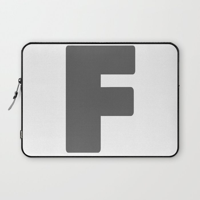 F (Grey & White Letter) Laptop Sleeve