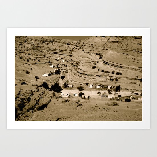 Desert village Art Print