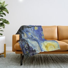 Starry Night by Vincent Van Gogh Throw Blanket