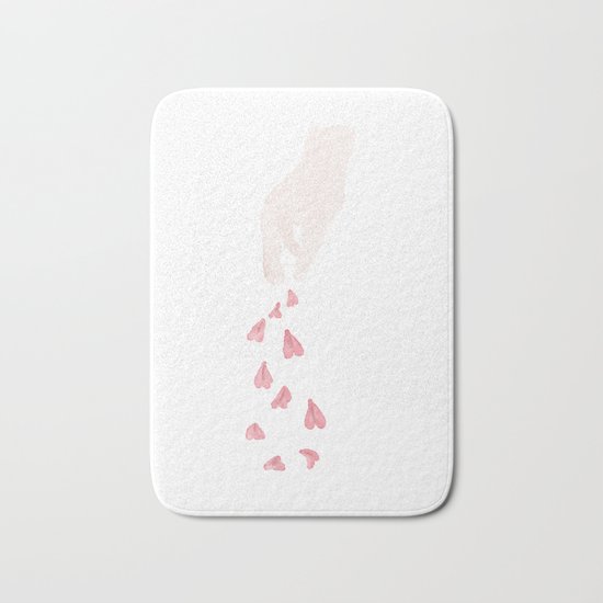 Throwing Flowers For Happines Bath Mat