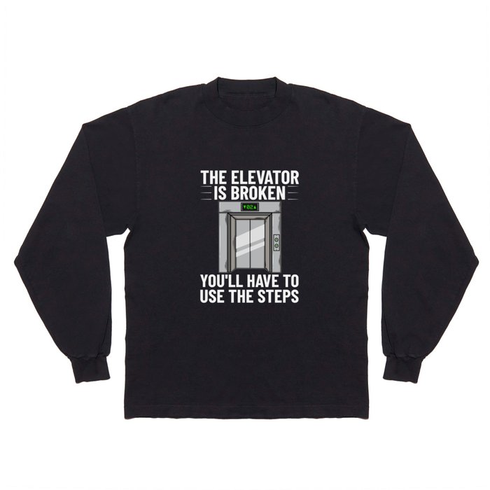 Elevator Buttons Mechanic Technician Door Lift Long Sleeve T Shirt