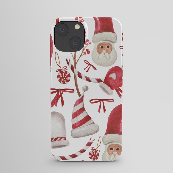 Christmas Watercolor Pattern 03 iPhone Case