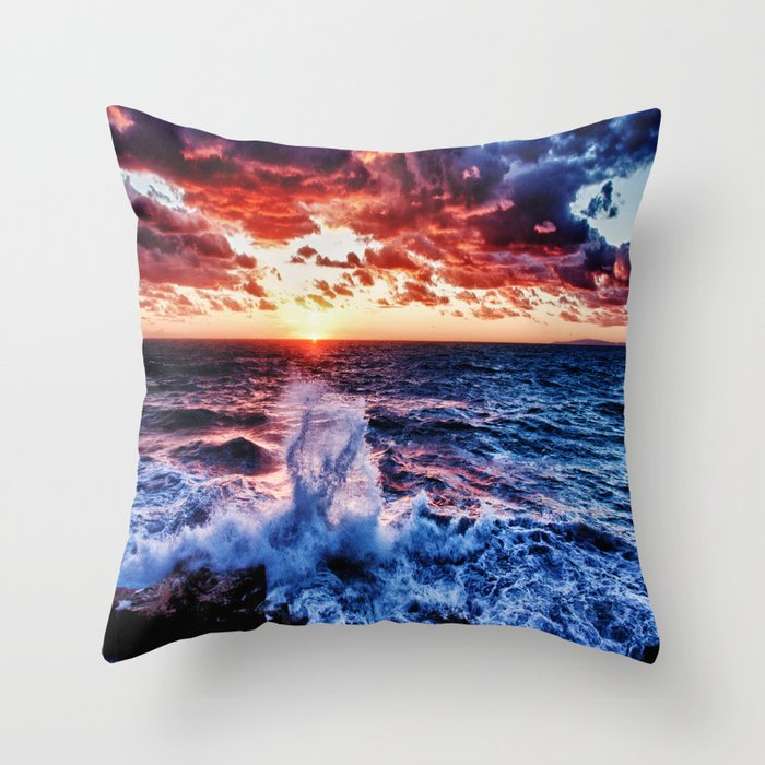 SuNset Waters Throw Pillow