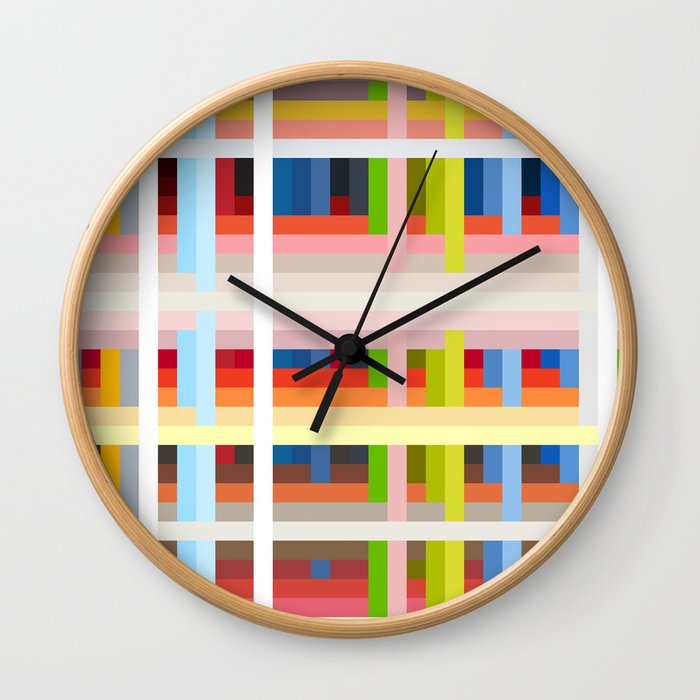 Namazu - Colorful Decorative Abstract Art Pattern Wall Clock
