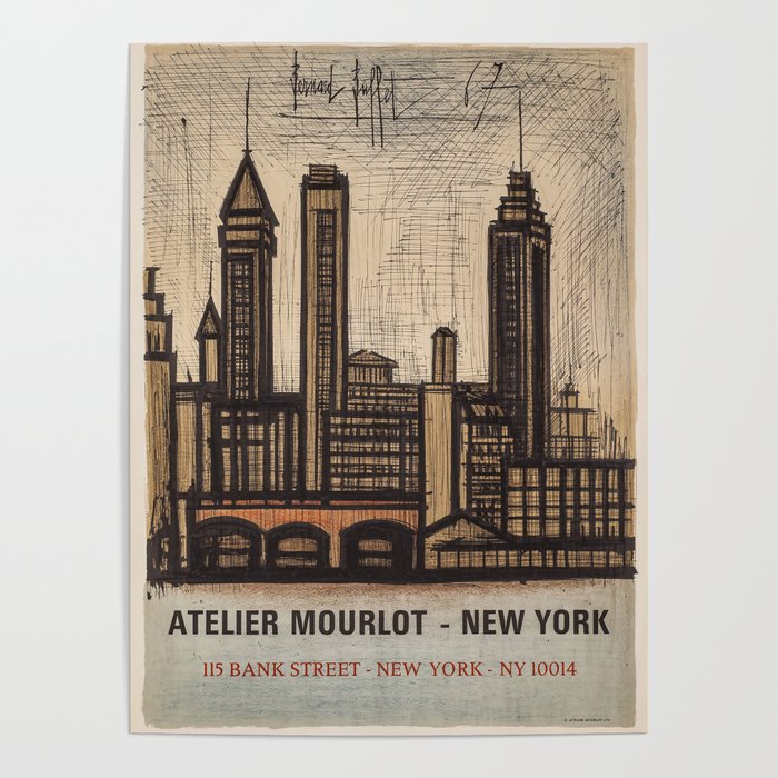 Atelier Mourlot - Bank Street, New York by Bernard Buffet, 1967 Poster