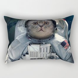 cat astronaut and space dust in the universe Rectangular Pillow