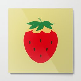 little strawberies Metal Print | Spring, Sweet, Little, Pattern, Digital, Pop Art, Dots, Lifestyle, Strawberry, Red 