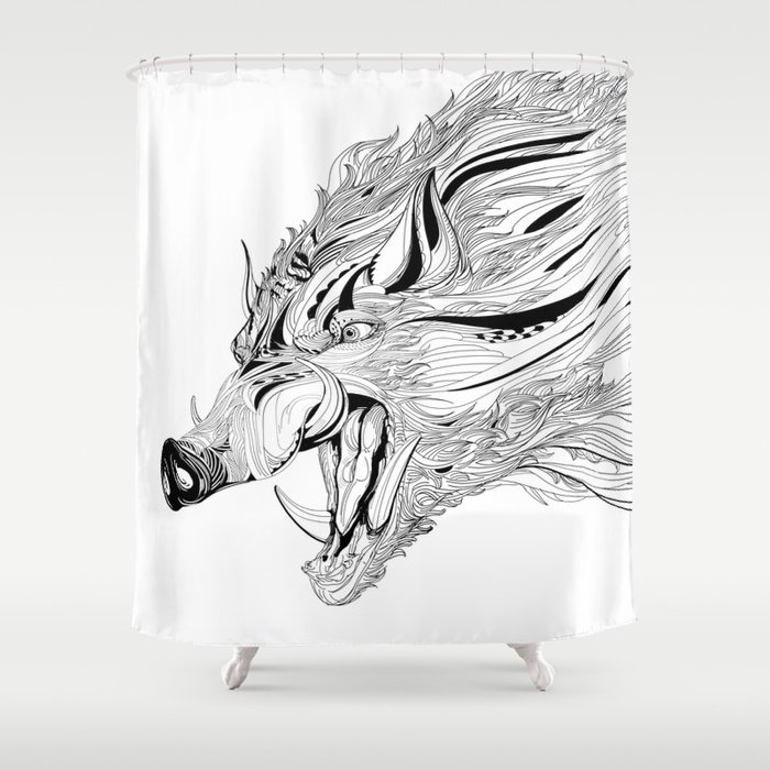 Boar Shower Curtain