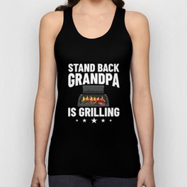 Grandpa Grilling BBQ Grill Smoker Master Unisex Tank Top