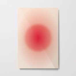 Roseball — red ball, illustration, ball, circle, shine, japan, asian art, geometric, love, summer Metal Print
