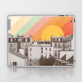Rainbow Sky Above Paris Laptop Skin