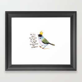 trash bird self affirmations Framed Art Print