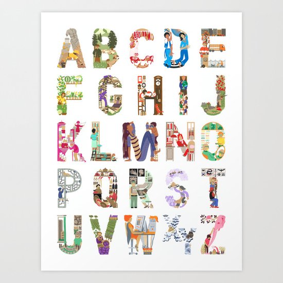 ABC of professions Art Print