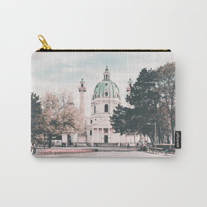 Pink Flowers Vienna Austria Carry-All Pouch