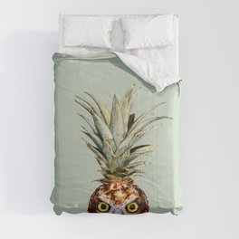 Summer Bright Yellow Pineapple Art by Megan Morris on Synthetic King Set of 2 Pillow Sham