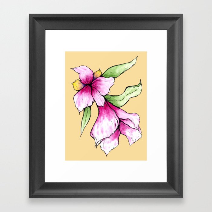 Pink Orchid Framed Art Print