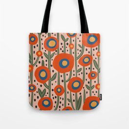 Flower Market Amsterdam, Abstract Modern Floral Print Tote Bag